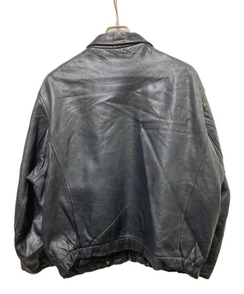 USED（ユーズド）USED (ユーズド) パイロットレザージャケット ブラック サイズ:-の古着・服飾アイテム