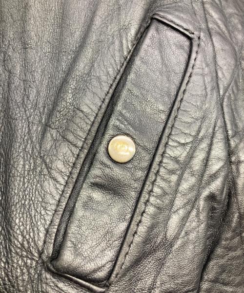 USED（ユーズド）USED (ユーズド) パイロットレザージャケット ブラック サイズ:-の古着・服飾アイテム