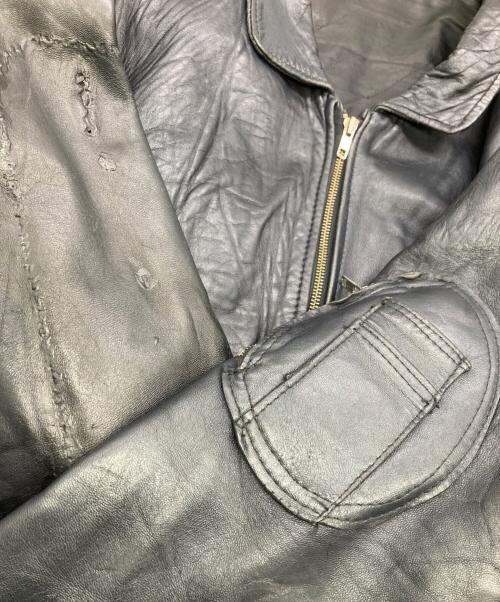 USED（ユーズド）USED (ユーズド) パイロットレザージャケット ブラック サイズ:-の古着・服飾アイテム