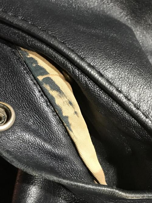 USED（ユーズド）USED (ユーズド) パイロットレザージャケット ブラック サイズ:-の古着・服飾アイテム