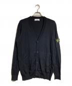 STONE ISLANDストーンアイランド）の古着「ロゴパッチニットカーディガン」｜ブラック