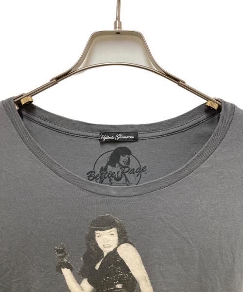 Hysteric Glamour（ヒステリックグラマー）Hysteric Glamour (ヒステリックグラマー) プリントTシャツ グレー サイズ:freeの古着・服飾アイテム