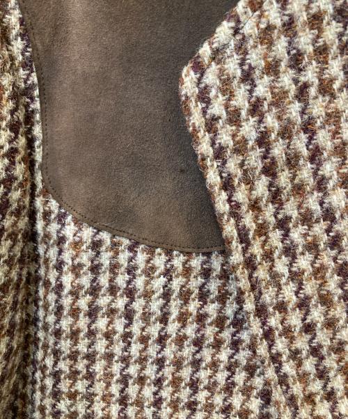 KARL HELMUT（カールヘルム）KARL HELMUT (カールヘルム) Harris Tweed (ハリスツイード) エルボーパッチジャケット ブラウン サイズ:Sの古着・服飾アイテム