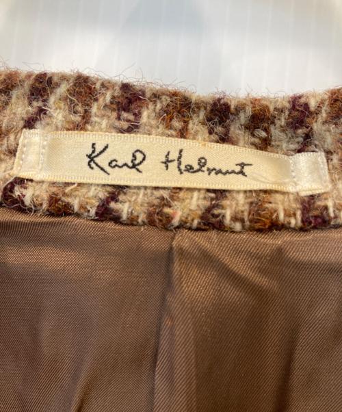 KARL HELMUT（カールヘルム）KARL HELMUT (カールヘルム) Harris Tweed (ハリスツイード) エルボーパッチジャケット ブラウン サイズ:Sの古着・服飾アイテム