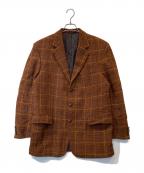 MARIO BARUTTI×Harris Tweedマリオバルッティ×ハリスツイード）の古着「エルボーパッチ3Bジャケット」｜ブラウン