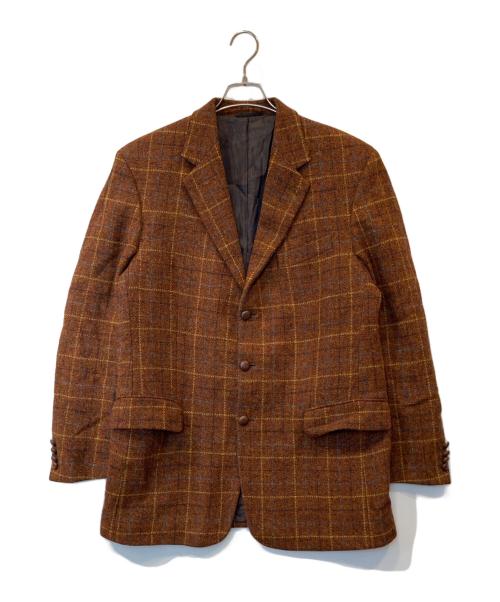 MARIO BARUTTI（マリオバルッティ）MARIO BARUTTI (マリオバルッティ) Harris Tweed (ハリスツイード) エルボーパッチ3Bジャケット ブラウン サイズ:42の古着・服飾アイテム