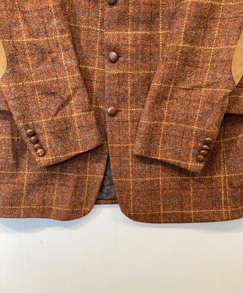MARIO BARUTTI（マリオバルッティ）MARIO BARUTTI (マリオバルッティ) Harris Tweed (ハリスツイード) エルボーパッチ3Bジャケット ブラウン サイズ:42の古着・服飾アイテム