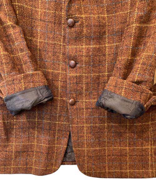 MARIO BARUTTI（マリオバルッティ）MARIO BARUTTI (マリオバルッティ) Harris Tweed (ハリスツイード) エルボーパッチ3Bジャケット ブラウン サイズ:42の古着・服飾アイテム