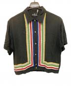 Prince Jac by CAMPUSプリンスジャックバイキャンパス）の古着「レーヨン半袖シャツ」｜ブラック