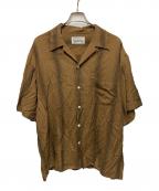 WACKO MARIAワコマリア）の古着「STRIPED OPEN COLLAR SHIRT」｜ブラウン