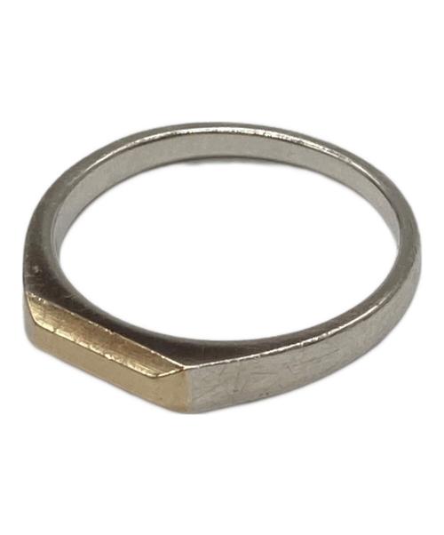 Simmon（シモン）simmon (シモン) SIGNET RING ナローカットリング シルバー×ゴールド サイズ:１4.5の古着・服飾アイテム