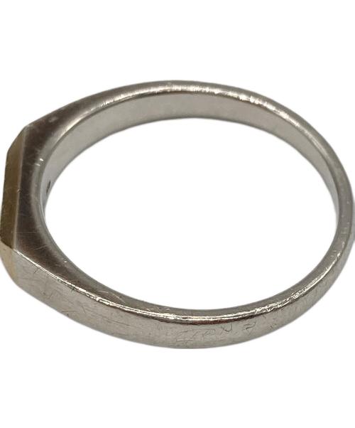 Simmon（シモン）simmon (シモン) SIGNET RING ナローカットリング シルバー×ゴールド サイズ:１4.5の古着・服飾アイテム