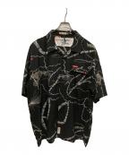 ecko complexエコーコンプレックス）の古着「総柄半袖シャツ」｜ブラック