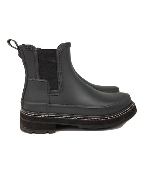 HUNTER（ハンター）HUNTER (ハンター) サイドゴアレインブーツ ブラック サイズ:UK6の古着・服飾アイテム