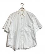 AURALEEオーラリー）の古着「WASHED FINX TWILL BIG HALF SLEEVED SHIRTS」｜ホワイト