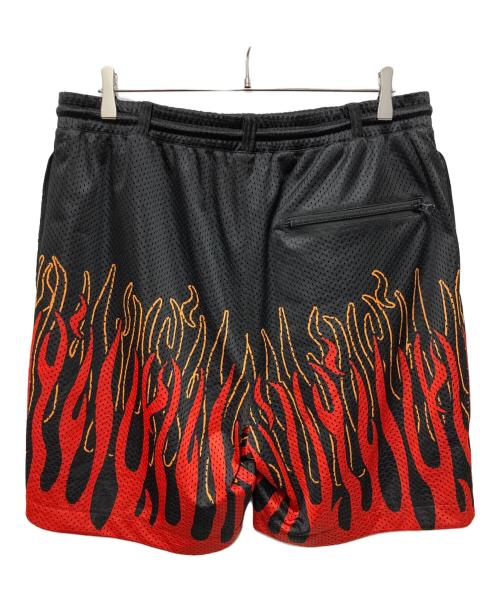 COTTON PAN（コットンパン）COTTON PAN (コットンパン) メッシュファイヤーパターンハーフパンツ ブラック サイズ:3の古着・服飾アイテム