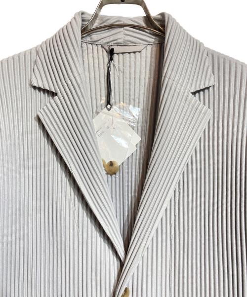 HOMME PLISSE ISSEY MIYAKE（オム プリッセ イッセイ ミヤケ）HOMME PLISSE ISSEY MIYAKE (オム プリッセ イッセイ ミヤケ) BASICプリーツテーラードジャケット グレー サイズ:1の古着・服飾アイテム