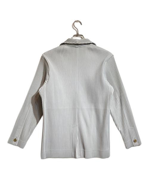 HOMME PLISSE ISSEY MIYAKE（オム プリッセ イッセイ ミヤケ）HOMME PLISSE ISSEY MIYAKE (オム プリッセ イッセイ ミヤケ) BASICプリーツテーラードジャケット グレー サイズ:1の古着・服飾アイテム