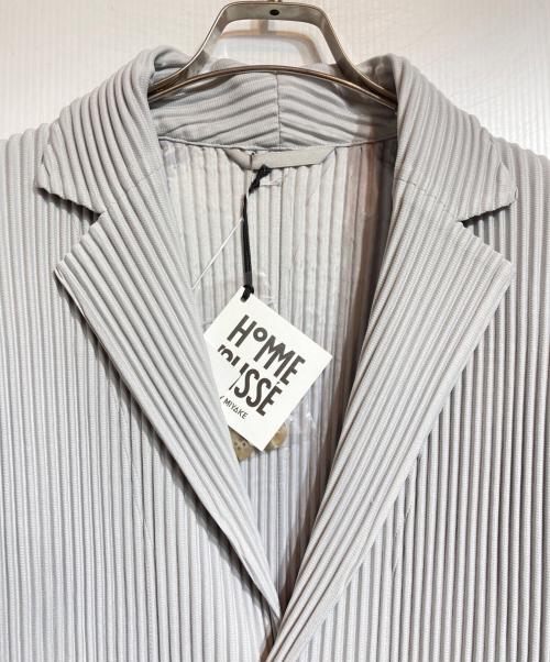 HOMME PLISSE ISSEY MIYAKE（オム プリッセ イッセイ ミヤケ）HOMME PLISSE ISSEY MIYAKE (オム プリッセ イッセイ ミヤケ) BASICプリーツテーラードジャケット グレー サイズ:1の古着・服飾アイテム