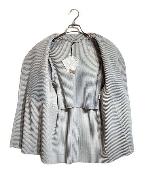 HOMME PLISSE ISSEY MIYAKE（オム プリッセ イッセイ ミヤケ）HOMME PLISSE ISSEY MIYAKE (オム プリッセ イッセイ ミヤケ) BASICプリーツテーラードジャケット グレー サイズ:1の古着・服飾アイテム