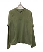 stussyステューシー）の古着「WAVE JERSEY CREW」｜カーキ