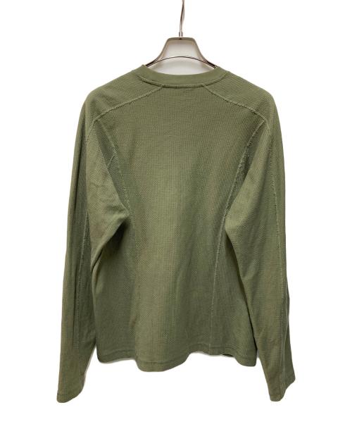 stussy（ステューシー）stussy (ステューシー) WAVE JERSEY CREW カーキ サイズ:Mの古着・服飾アイテム