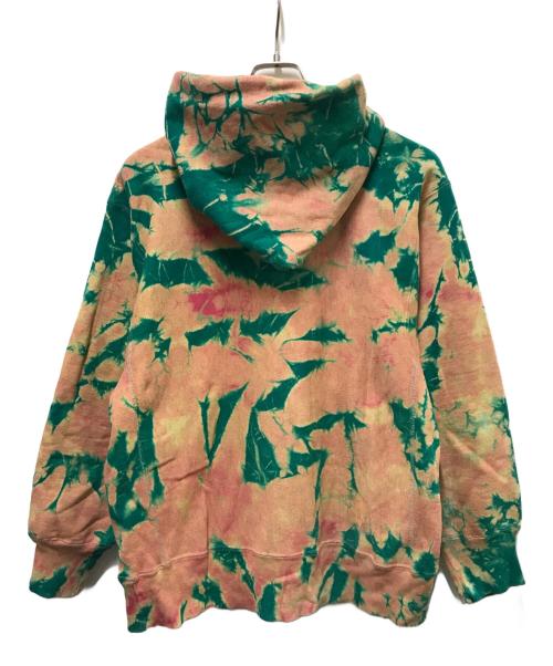 Champion（チャンピオン）Champion (チャンピオン) タイダイリバースウィーブスウェットパーカー オレンジ×グリーン サイズ:Ｌの古着・服飾アイテム