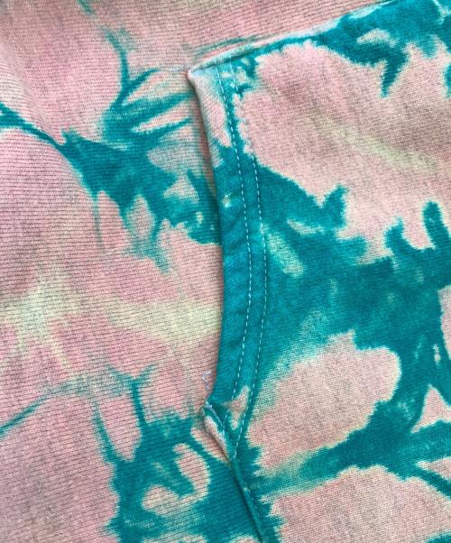 Champion（チャンピオン）Champion (チャンピオン) タイダイリバースウィーブスウェットパーカー オレンジ×グリーン サイズ:Ｌの古着・服飾アイテム