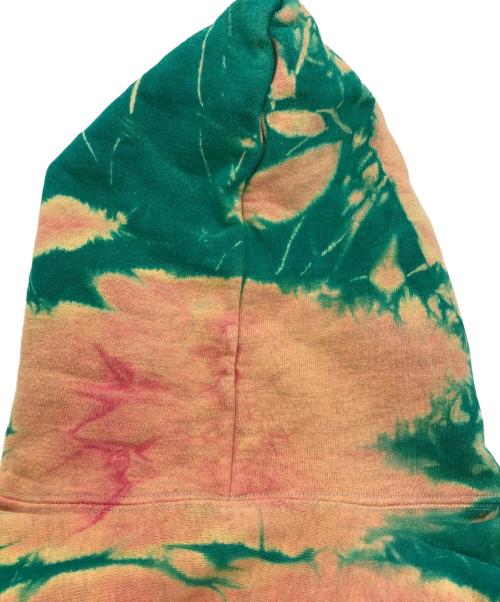 Champion（チャンピオン）Champion (チャンピオン) タイダイリバースウィーブスウェットパーカー オレンジ×グリーン サイズ:Ｌの古着・服飾アイテム