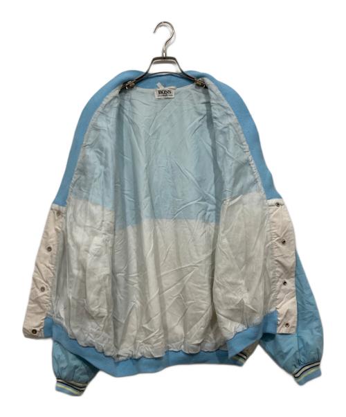 BOSS HUGO BOSS（ボス ヒューゴボス）BOSS HUGO BOSS (ボス ヒューゴボス) Vネックブルゾン ブルー サイズ:表記なしの古着・服飾アイテム