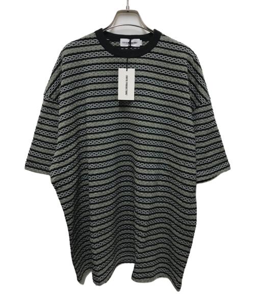 COOTIE PRODUCTIONS（クーティープロダクツ）COOTIE PRODUCTIONS (クーティープロダクツ) Jacquard Border S/S Tee グレー サイズ:Sの古着・服飾アイテム