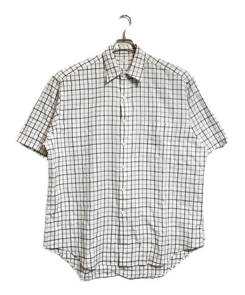 SOWBOW（ソウボウ）SOWBOW (ソウボウ) シアサッカーチェックS/Sシャツ ホワイト サイズ:3の古着・服飾アイテム