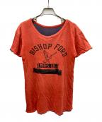 USEDユーズド）の古着「ダブルフェイスTシャツ」｜レッド