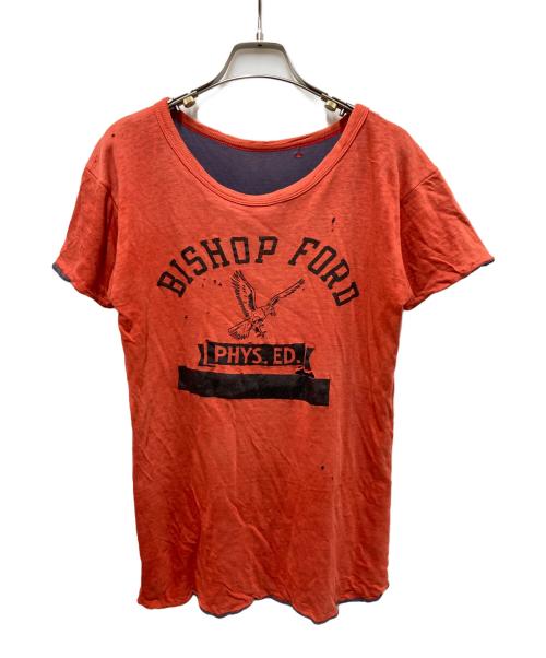 USED（ユーズド）USED (ユーズド) ダブルフェイスTシャツ レッド サイズ:-の古着・服飾アイテム