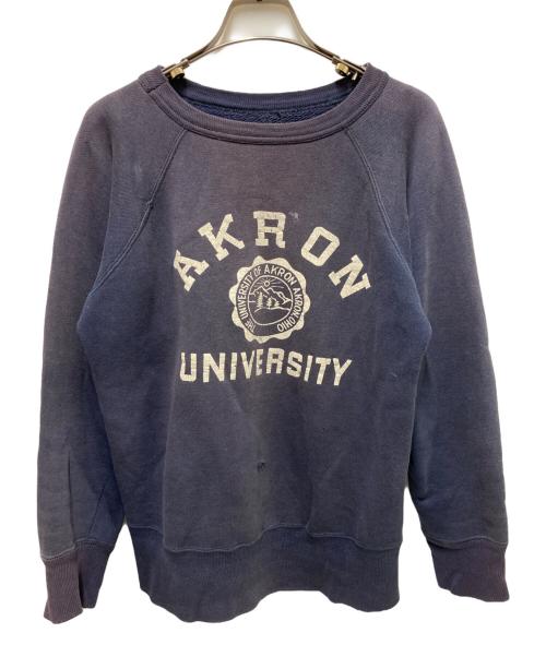 USED（ユーズド）USED (ユーズド) 60Sカレッジプリントラグランスウェット ネイビー サイズ:-の古着・服飾アイテム