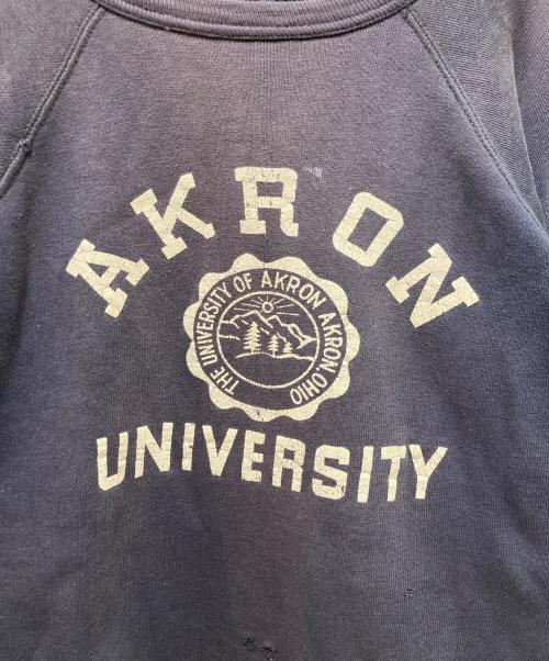 USED（ユーズド）USED (ユーズド) 60Sカレッジプリントラグランスウェット ネイビー サイズ:-の古着・服飾アイテム