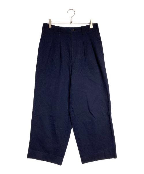 tricot COMME des GARCONS（トリココムデギャルソン）tricot COMME des GARCONS (トリココムデギャルソン) 2タックウールワイドパンツ / Double Pleat Wool Wide Pants ネイビー サイズ:Mの古着・服飾アイテム