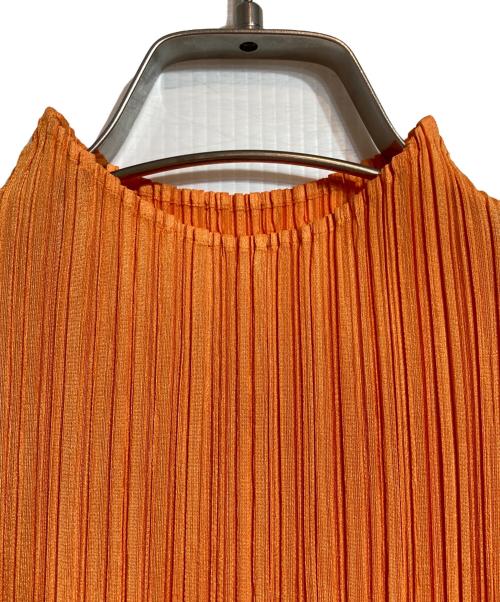 PLEATS PLEASE（プリーツプリーズ）PLEATS PLEASE (プリーツプリーズ) プリーツノースリーブワンピース オレンジ サイズ:4の古着・服飾アイテム