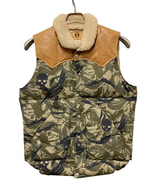 RockyMountainFeatherBed（ロッキーマウンテンフェザーベッド）RockyMountainFeatherBed (ロッキーマウンテンフェザーベッド) Hysteric Glamour (ヒステリックグラマー) Christy Vest/コラボダウンベスト グリーン サイズ:38の古着・服飾アイテム