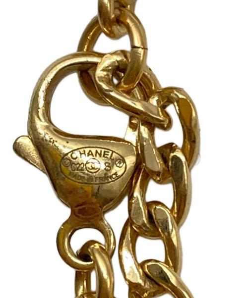 CHANEL（シャネル）CHANEL (シャネル) ココマークチェーンネックレス ゴールド×ピンクの古着・服飾アイテム