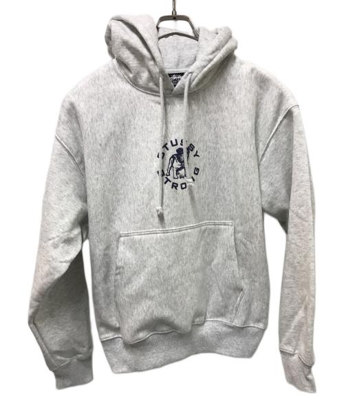 stussy（ステューシー）stussy (ステューシー) STRONG MAC HOODIE グレー サイズ:Sの古着・服飾アイテム