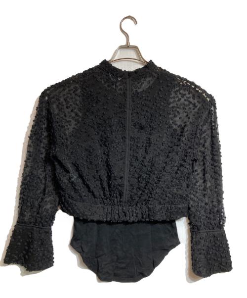 CLANE（クラネ）CLANE (クラネ) SNOW DOT JACQUARD TOPS ブラック サイズ:2の古着・服飾アイテム