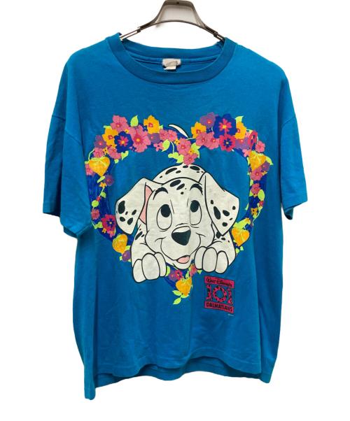 walt disneys（ウォルト ディズニー）walt disneys (ウォルト ディズニー) 90’S両面プリントキャラクターTシャツ ブルー サイズ:Lの古着・服飾アイテム