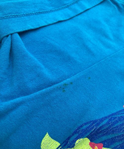 walt disneys（ウォルト ディズニー）walt disneys (ウォルト ディズニー) 90’S両面プリントキャラクターTシャツ ブルー サイズ:Lの古着・服飾アイテム