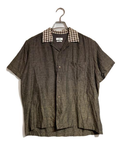 CMMN SWDN（コモンスウェーデン）CMMN SWDN (コモンスウェーデン) コットンリネンオープンカラーシャツ ブラウン サイズ:48の古着・服飾アイテム
