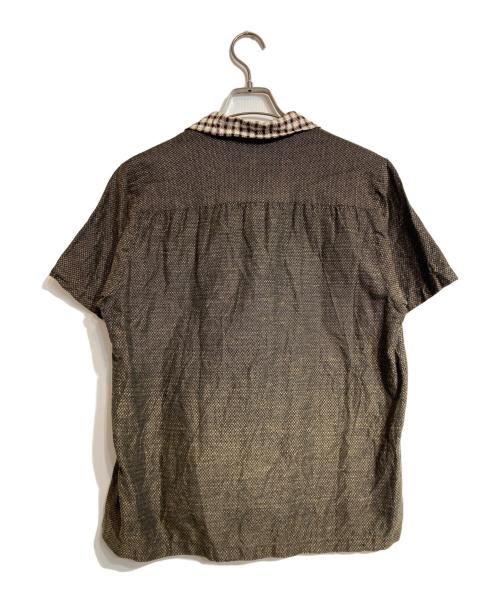 CMMN SWDN（コモンスウェーデン）CMMN SWDN (コモンスウェーデン) コットンリネンオープンカラーシャツ ブラウン サイズ:48の古着・服飾アイテム
