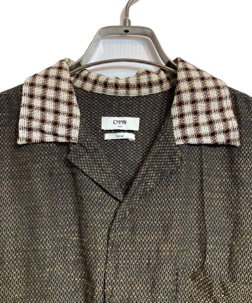 CMMN SWDN（コモンスウェーデン）CMMN SWDN (コモンスウェーデン) コットンリネンオープンカラーシャツ ブラウン サイズ:48の古着・服飾アイテム