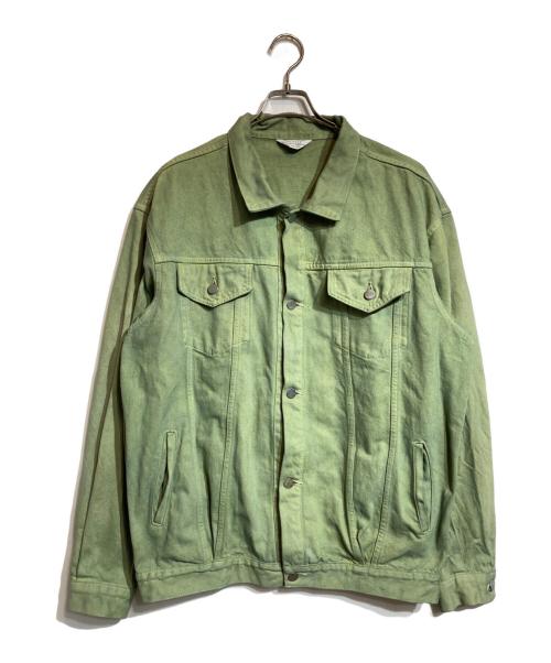 UNUSED（アンユーズド）UNUSED (アンユーズド) 製品染めデニムトラッカージャケット グリーン サイズ:3の古着・服飾アイテム
