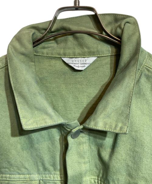 UNUSED（アンユーズド）UNUSED (アンユーズド) 製品染めデニムトラッカージャケット グリーン サイズ:3の古着・服飾アイテム