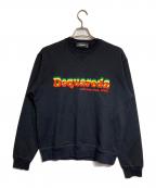 DSQUARED2ディースクエアード）の古着「WITH LOVE SINCE 1995 SWEATSHIRT/スウェット」｜ブラック